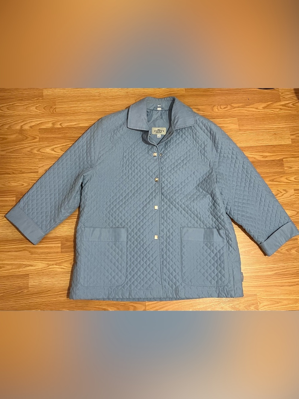 Light Blue Quilted Chore Jacket